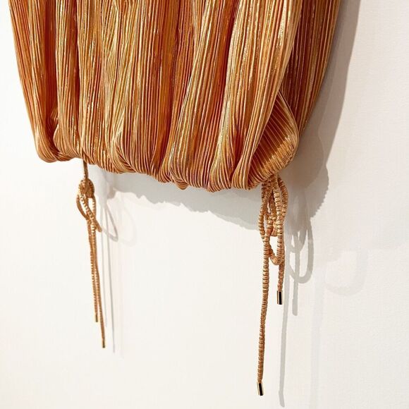 NEW Sabina Musayev North Top in Peach Shimmer Metallic Free People size small - Picture 8 of 12